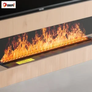 Electronic Water Mist Fireplace, Stainless Steel