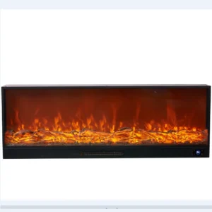 Electric Fireplace Insert with Remote Control Multi-color Flame Energy Saving Indoor Use Metal Construction 800-1200mm Size