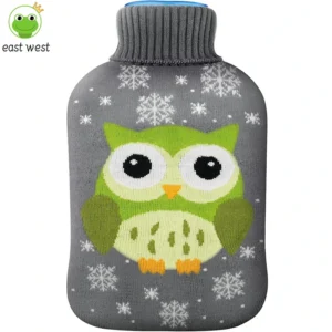 Knitted Yarn Christmas Style Hot Water Bag, Water Filled Warm Water Bag, Hand and Foot Warmers, Portable