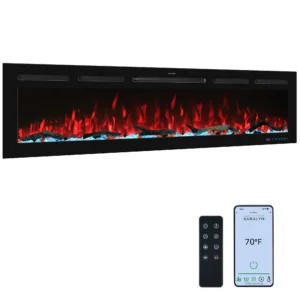 Electric Fireplace, APP, 750W, Wall-mounted