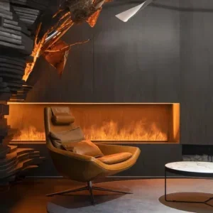 Luxury English Insert Electric Fireplace Realistic Flame Effect Crackling Sound CE/ROHS Certified DIY Metal Household Smart
