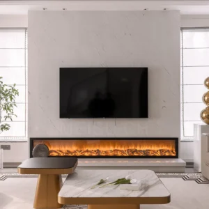 MEISU.CH China Trade French Style Decorative Mantel Recessed Wall Mounted Electric Fireplace