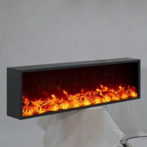 MEISU.CH Living Room Fire Mantel Interior Flame Premium Glass Viewing Electric Fireplace Electric Fireplace