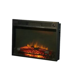Modern 23-Inch Built-In 1500W LED Flame Effect Electric Fireplace Heater with Remote Control for Indoor Use in Hotels Households