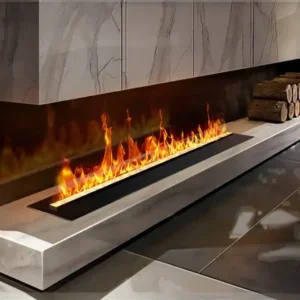 Electric Water Vapor Fireplace, 3D, Steel, Electric Fireplaces
