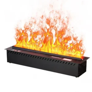 Modern Style Freestanding Electric Fireplace Multicolor Flame Remote Control Adjustable Thermostat Energy-Saving Hotel Class
