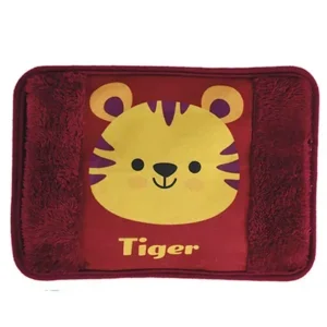Tiger Design 500W Electric Hot Water Bottle Red Color Foot and Hand Warmer