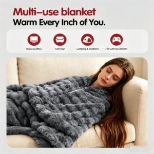 Usb-powered Electric Warming Blanket, 45-Min, Portable