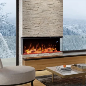 YIKA Wholesale Modern Wifi Remote Control Led Decorative Indoor TV Stand 3 Sided Australia Electric Fireplace Heater