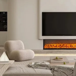 Electric Fireplaces, 3D, Tempered Glass