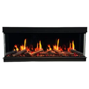 Screen Electric Fire Fireplace, LCD, 1500W, Metal