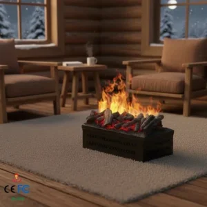 Steam Built-in Led Fireplace, 3D, 70W, Stainless Steel