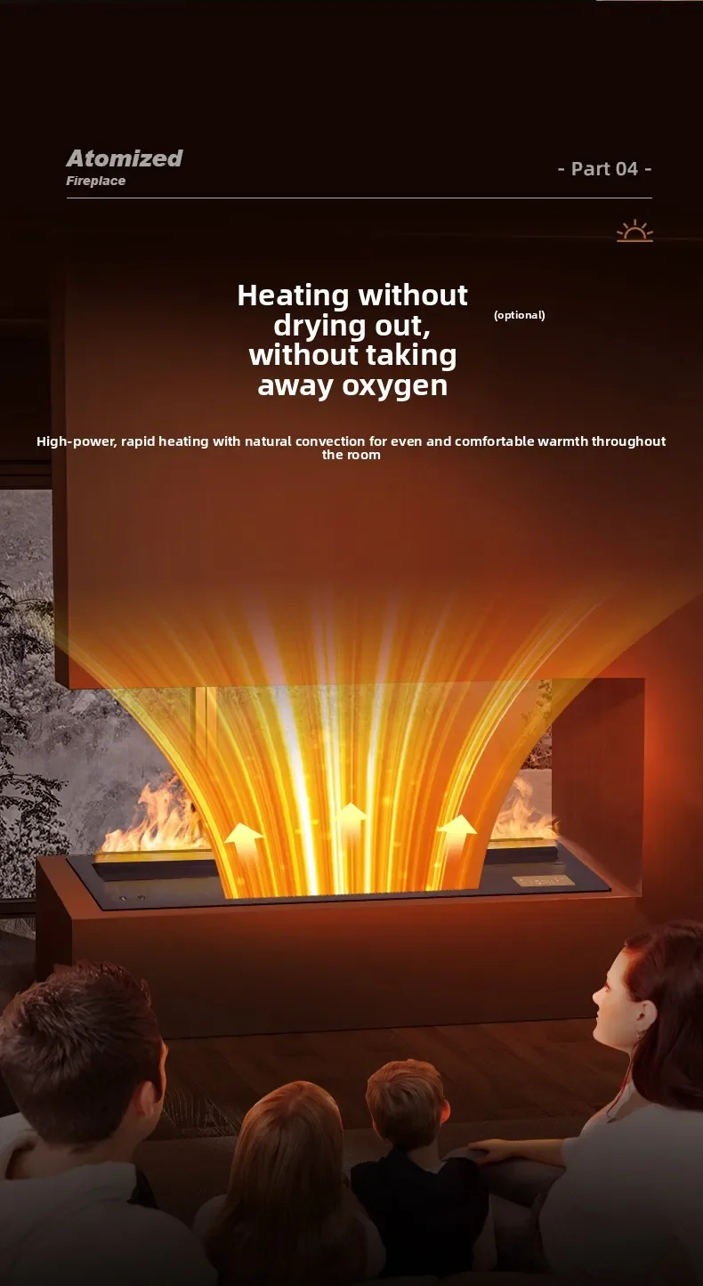 1 Home 3D Atomized Fireplace European Decoration Embedded Electronic Fireplace Simulation Flame Internet Celebrity TV Cabinet