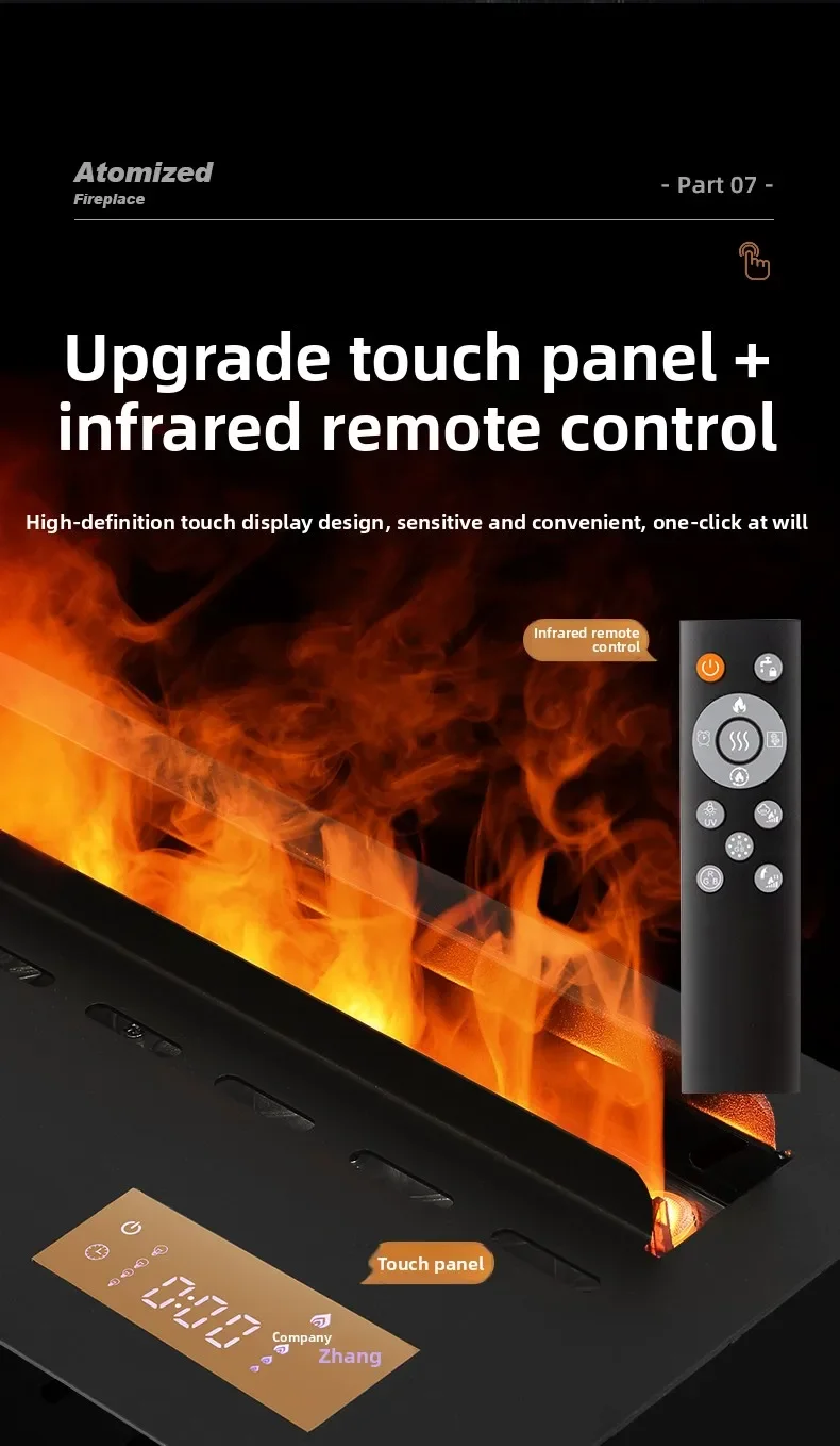 1 Home 3D Atomized Fireplace European Decoration Embedded Electronic Fireplace Simulation Flame Internet Celebrity TV Cabinet