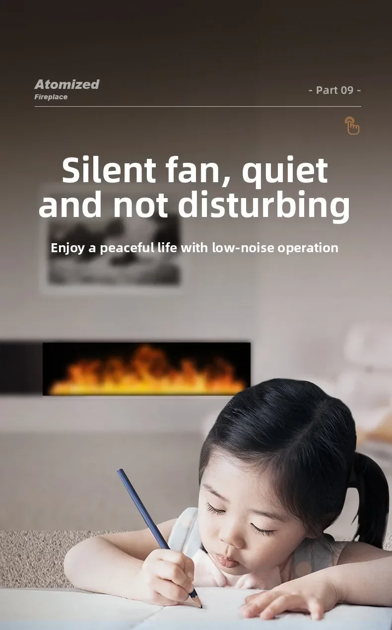 1 Home 3D Atomized Fireplace European Decoration Embedded Electronic Fireplace Simulation Flame Internet Celebrity TV Cabinet