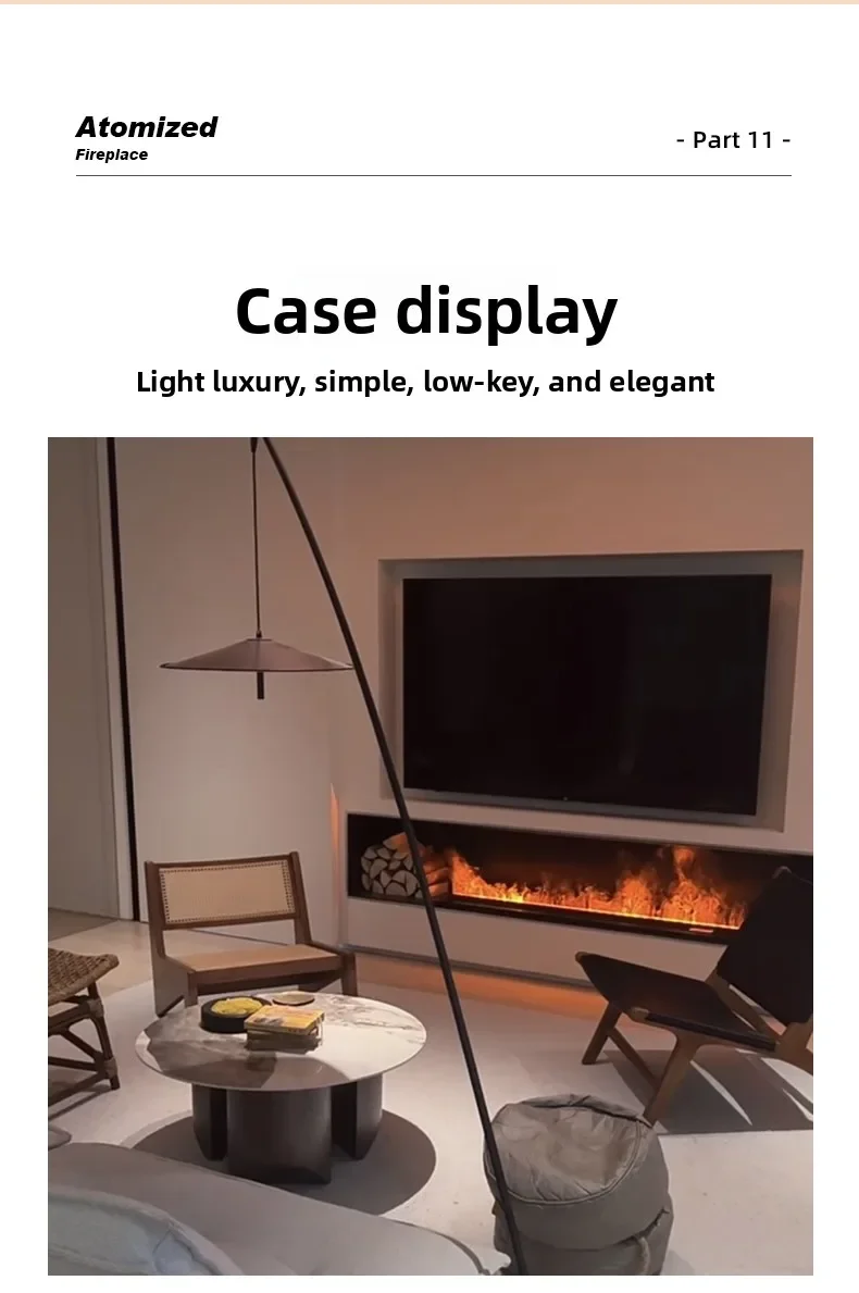 1 Home 3D Atomized Fireplace European Decoration Embedded Electronic Fireplace Simulation Flame Internet Celebrity TV Cabinet
