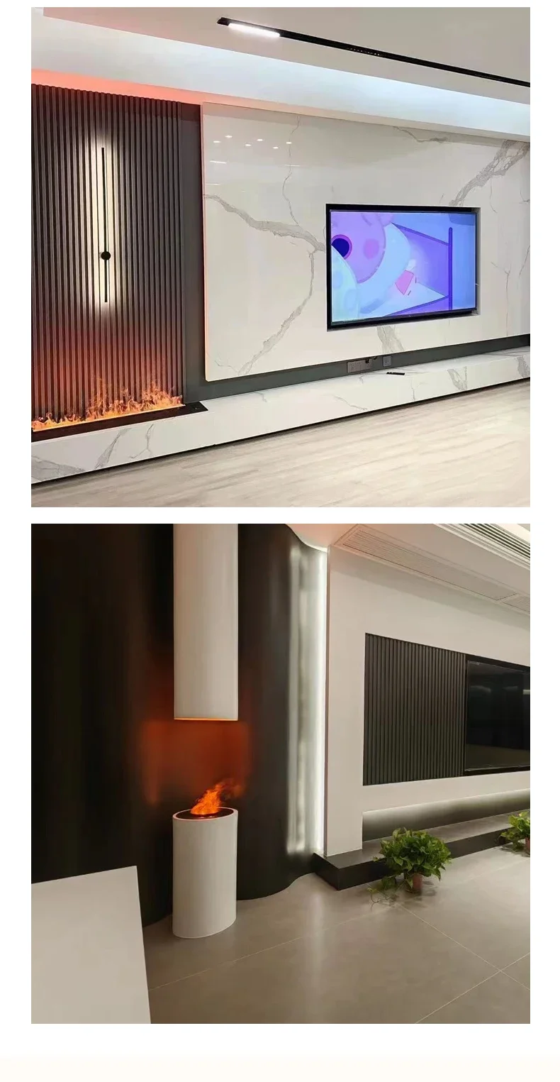 1 Home 3D Atomized Fireplace European Decoration Embedded Electronic Fireplace Simulation Flame Internet Celebrity TV Cabinet