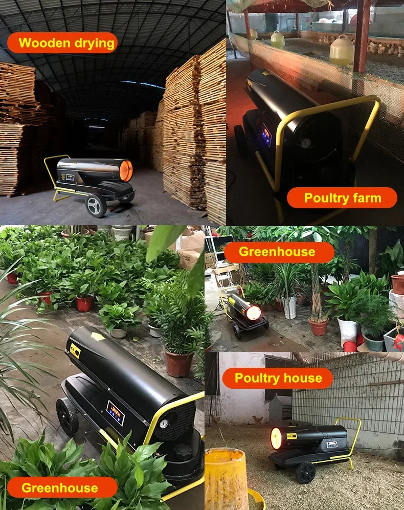 20KW Direct Fuel Diesel/Kerosene Fored Air Fan Heaters Industrial Portable Space Oil Heater Manufacturers