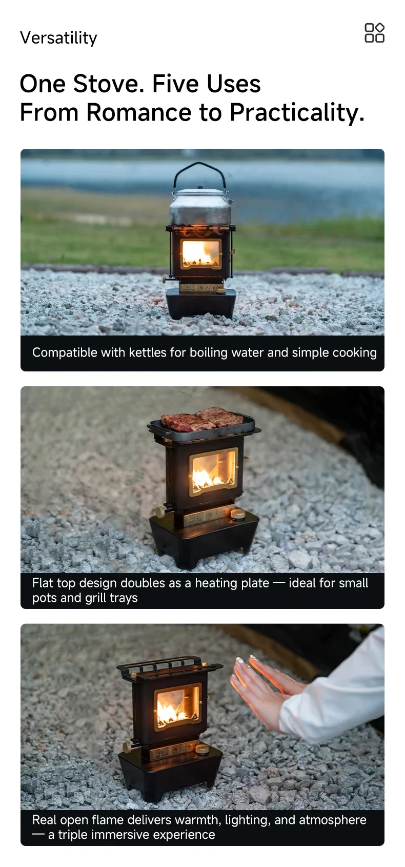 C77 Multipurpose Kerosene Warmer 8 Hours Long Duration Tent Heater Top Cooktop Stove for Backpacking Ice Fishing Party Light
