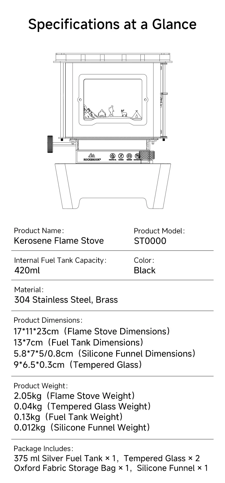 C77 Multipurpose Kerosene Warmer 8 Hours Long Duration Tent Heater Top Cooktop Stove for Backpacking Ice Fishing Party Light