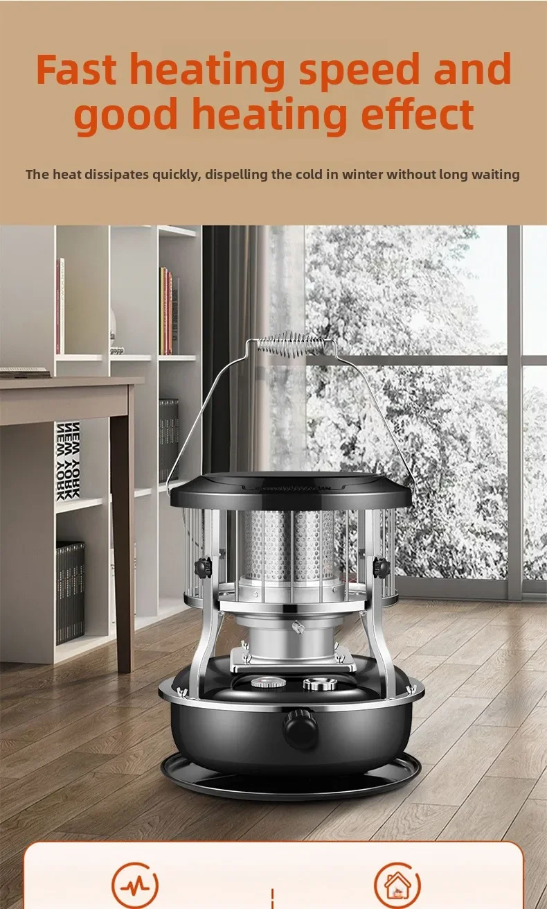 Adjustable Portable Stainless Steel Kerosene Heater for Indoor and Outdoor Use for Outdoor Activities Like Ice Fishing