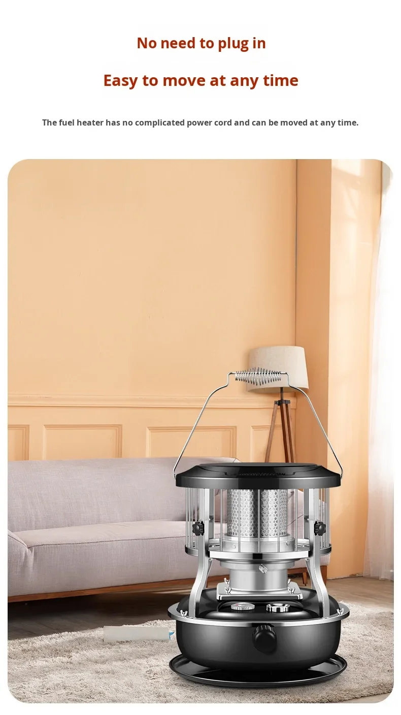 Adjustable Portable Stainless Steel Kerosene Heater for Indoor and Outdoor Use for Outdoor Activities Like Ice Fishing