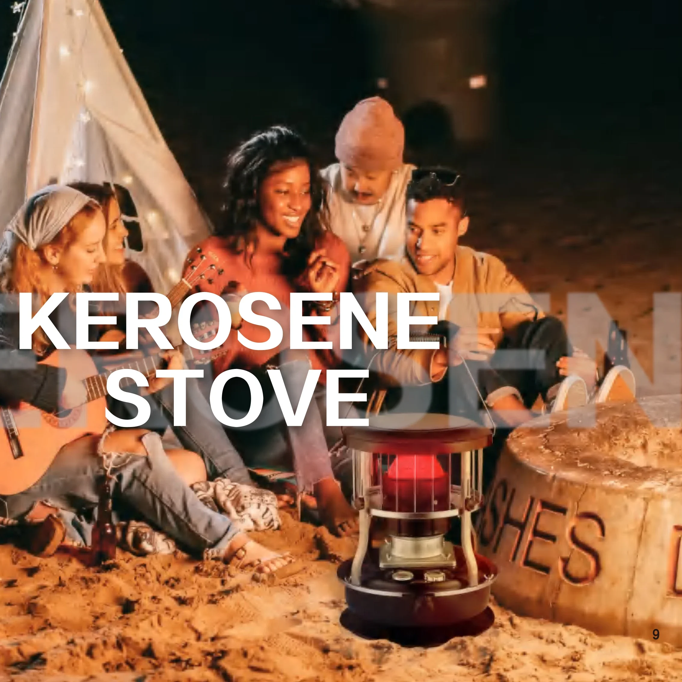 Red Kerosene Heaters for Indoor Use, Non Electric Heater, Kerosene Stove Heater With Stove Bag Lightweight Portable Oil Heater