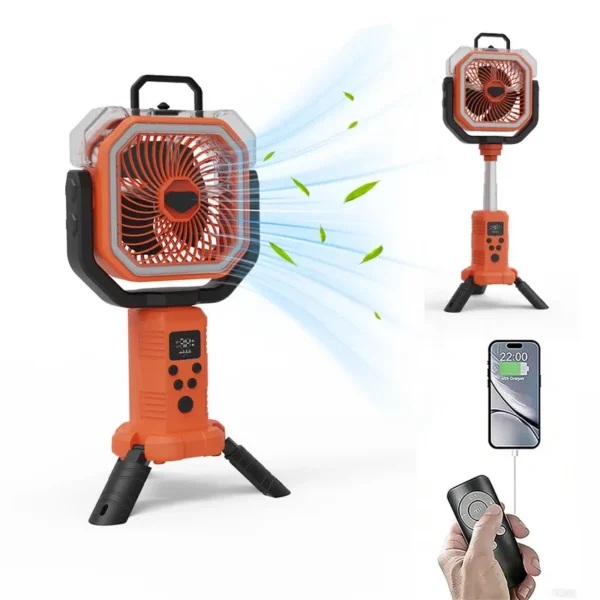 20000MAH Portable Rechargeable Misting Fan with 400ml Water Tank, Telescopic Stand Outdoor - view 2