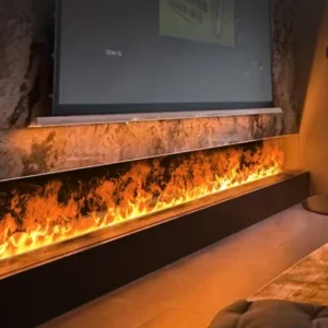 Electric Fireplace, 3D, 250 W, Metal