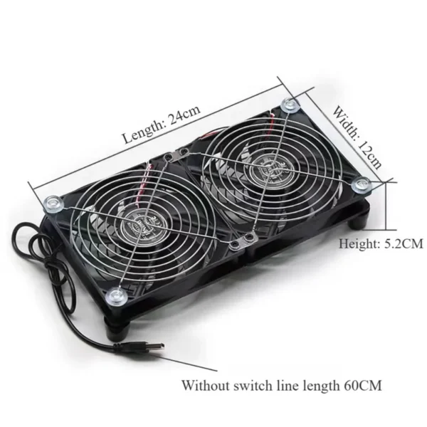50mm DC Axial Cooling Fan, 5V/24V, 1400-2300RPM, Double Ball Bearing - view 5