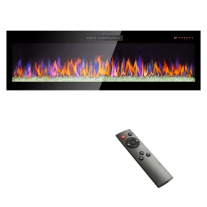 Electric Fireplace, 60-Inch, Wall