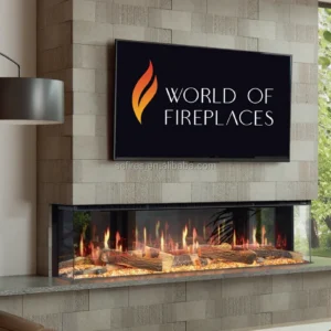 Electric Fireplace, 65", LCD, USB
