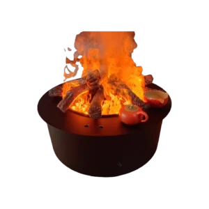 Round Water Vapor Fireplace, LED, 750 W, Metal