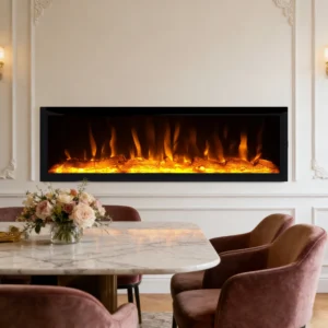 Electric Fireplace, 34W, Metal