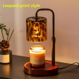 Electric Lamp Candle Warmer, glass+wood