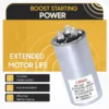 Ac Motors, 35+3uF, MFD, 370V/440V, Aluminum - view 4