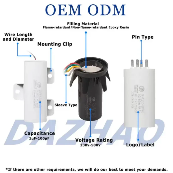 Ac Motors, DAZHAO, CBB60, 45UF, 450VAC - view 5