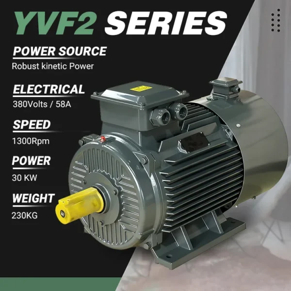Ac Motors, YVF2-200L-4, 30kW, 40HP, Inverter - view 2