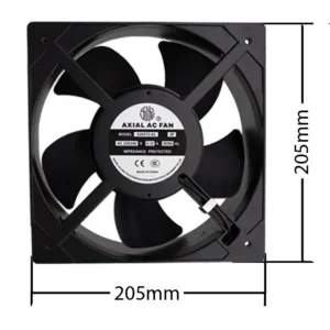 Ac20572 Axial Cooling Fan, AC200V, Aluminum, Explosion-Proof