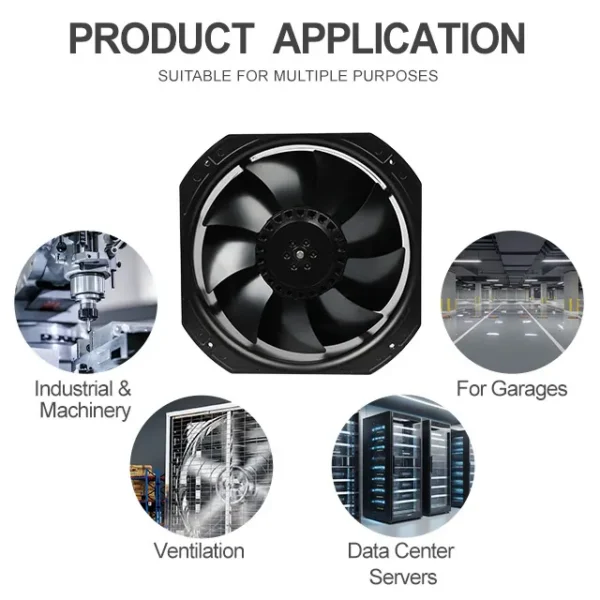 AC22580 225mm AC Axial Cooling Fan, 110-240V, 2550-2900RPM - view 2