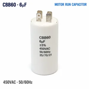 Ac6uf Motor, CBB60, 450V, Plastic