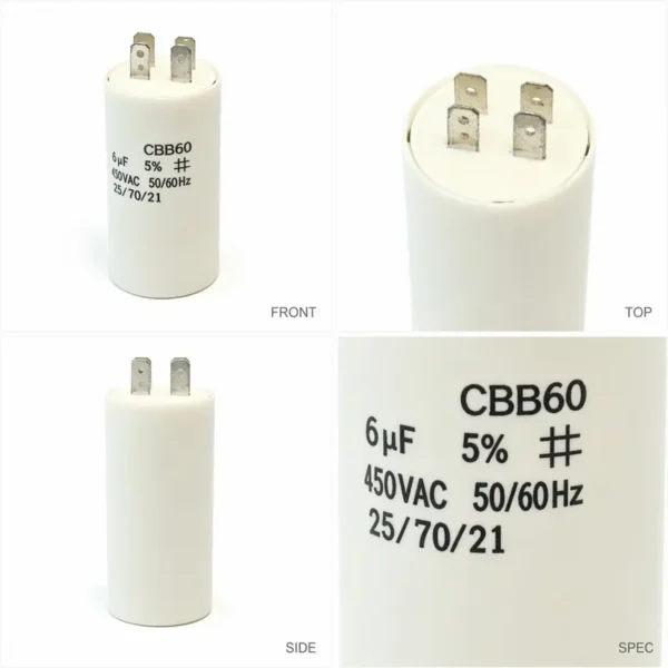 Ac6uf Motor, CBB60, 450V, Plastic - view 2