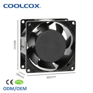 AC8038 80mm AC Axial Cooling Fan, 110-240V, 2400-2800rpm, PBT