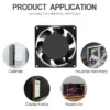 AC8038 80mm AC Axial Cooling Fan, 110-240V, 2400-2800rpm, PBT - view 2