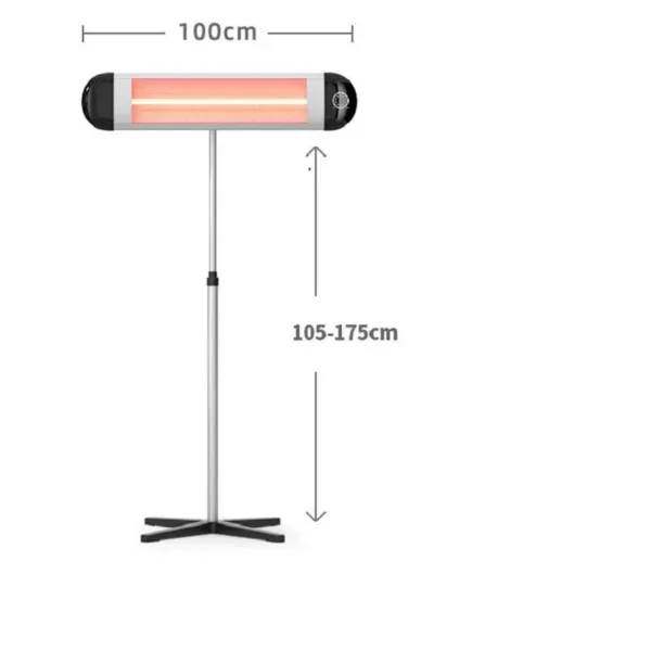 Adjustable Garden Infrared Heater, 2500W, Aluminium - view 3