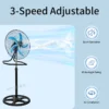 Adjustable Height Stand Fan, 3-in-1, 60 W(0.08hp), plastic - view 2