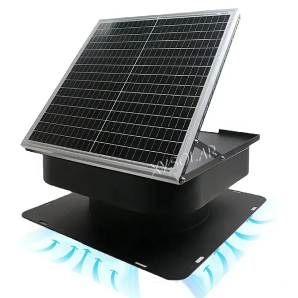 Adjustable Solar Attic Fan, 360-Degree, 0-90, Roof - view 6