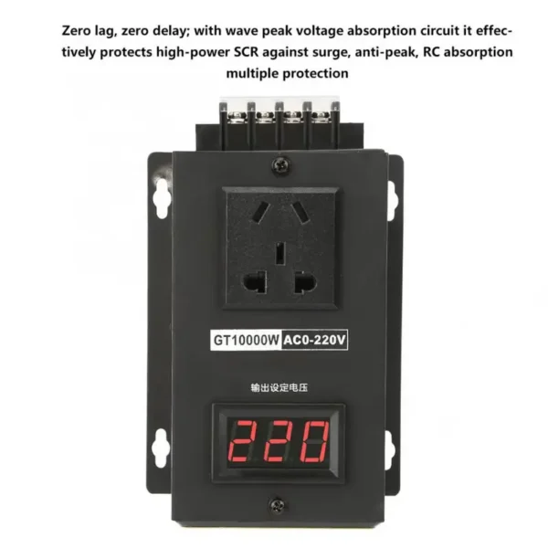 Adjustable Thyristor Speed Controller, SCR, 220V, 10000W - view 4