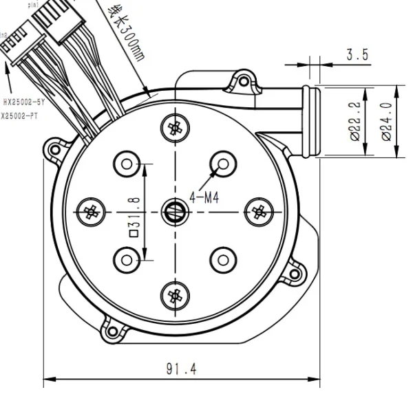 Air Blower, 80mm, 13.3kpa, Centrifugal - view 2