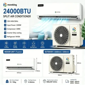 Air Conditioner, 9000BTU, Inverter, 1cv, R32